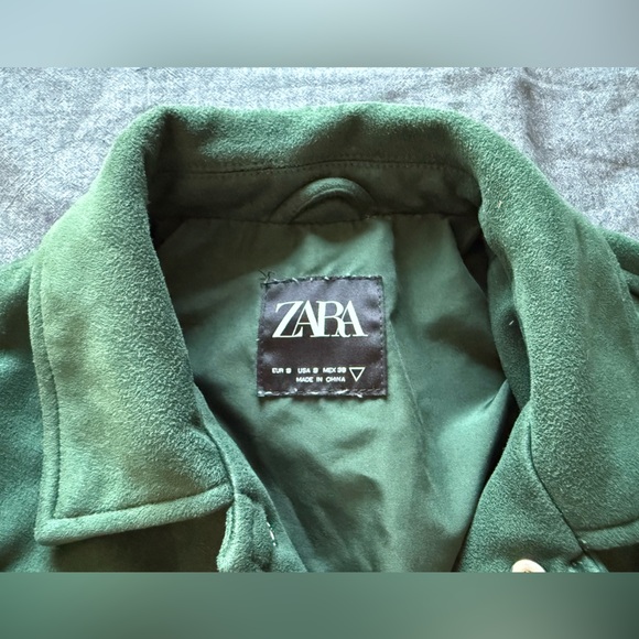 Zara Green Varsity Jacket - Picture 2 of 9
